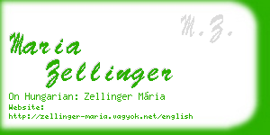 maria zellinger business card
